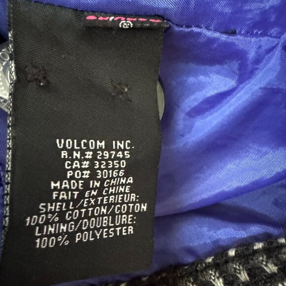 Volcom Vintage Long PeaCoat– Grey Flecked, Purple Lining, Y2K Skate Heritage - M - Picture 8 of 11